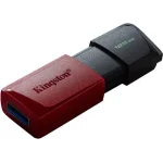 Memoria USB Kingston DataTraveler Exodia M 3.2 de 128GB, Negro/Rojo