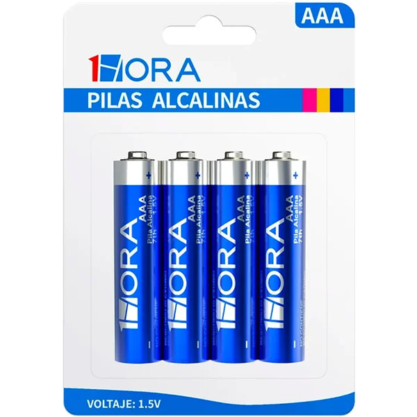 Imagen_32 Blíster con 4 Pilas Alcalinas AAA, 1HORA - Image 1