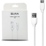Cable USB Tipo A 2.0 a Tipo C de 1 Metro, Color Blanco, CAB251