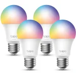 Paquete de 4 Bombillas Inteligentes RGB LED Wi-Fi 8.7W E27, Tapo L530E