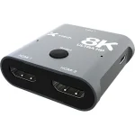 Switch HDMI 8K Bidireccional de 2 Puertos, Xtech XHA-440
