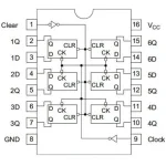 Flip Flop Tipo D de 6 Bits, TTL 74LS174 - Image 2