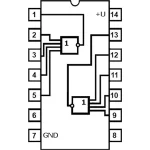 Compuerta NOR de 4 entradas, CMOS CD4002BE - Image 2
